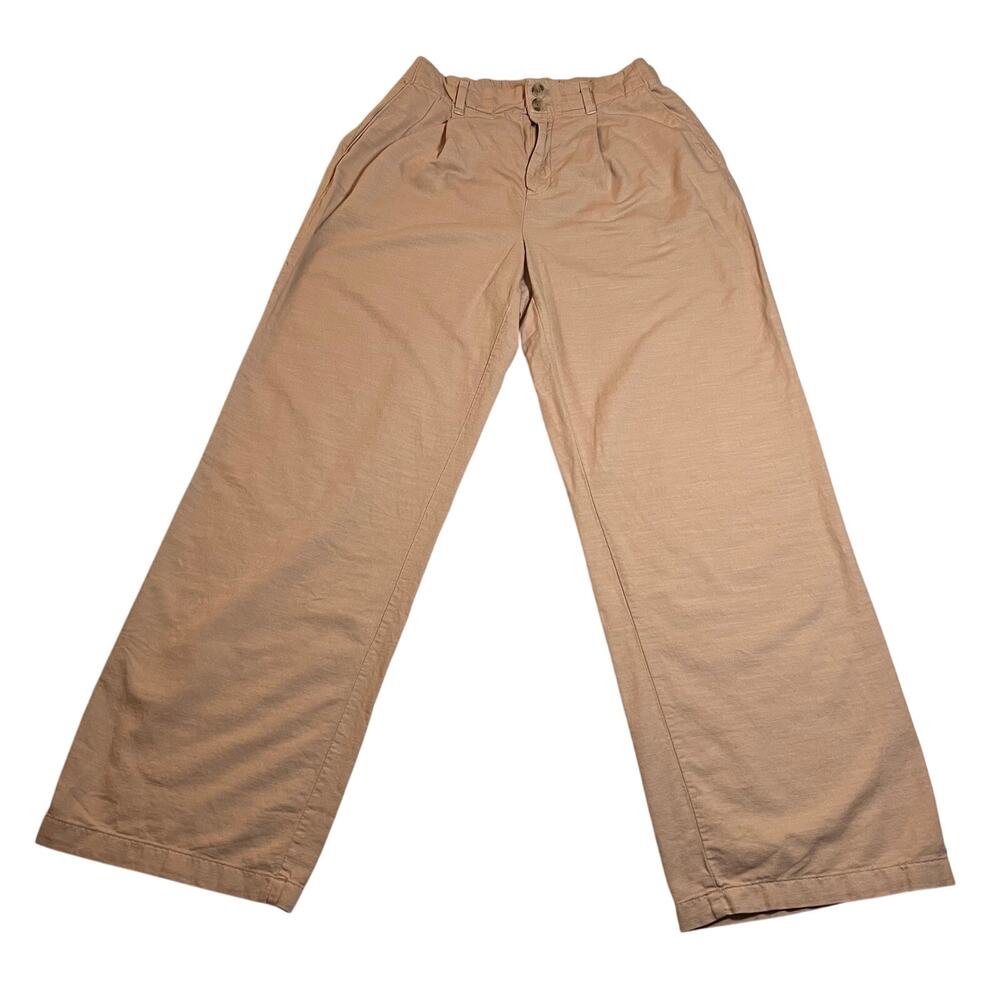 LC Lauren Conrad High Rise Wide Leg Pleated Pants Size 10 LONG Preppy Career